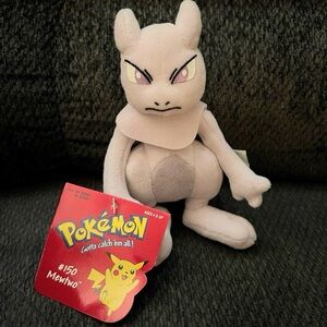 Hasbro 1998 Pokémon Beanie Plush #150 MEWTWO 6"  BNWT